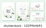 wedding invitation card  save... | Shutterstock .eps vector #1329964691
