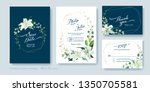 wedding invitation card  save... | Shutterstock .eps vector #1350705581