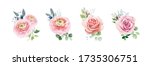 floral romanric bouquets for... | Shutterstock .eps vector #1735306751
