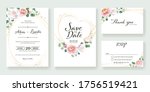 set of floral wedding... | Shutterstock .eps vector #1756519421