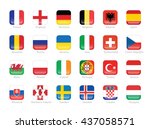 flags of participating... | Shutterstock .eps vector #437058571