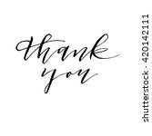 thank you  hand lettering.... | Shutterstock .eps vector #420142111