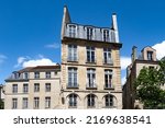 Paris, typical buildings in the Marais, rue Charlemagne, in the center of the french capital