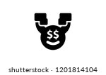 money template solid icon... | Shutterstock .eps vector #1201814104