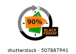 black friday 90  | Shutterstock .eps vector #507887941