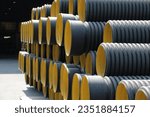 Small photo of HDPE Corrugated Pipe, HDPE Pipes Manufacturers, HDPE DWC Yellow pipes, Drainage Corrugated Pipe, Polyethylene Plastic Pipe