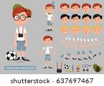 creation of cartoon character... | Shutterstock .eps vector #637697467