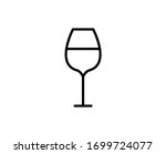 Wineglasses Flat Icon. Single...