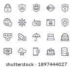 safe internet line icon set.... | Shutterstock .eps vector #1897444027