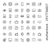electronics set line icons in... | Shutterstock .eps vector #1917736817