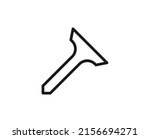 single line icon of nail on... | Shutterstock .eps vector #2156694271