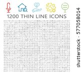 thin line icon set. collection... | Shutterstock .eps vector #577058014