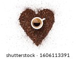 Heart Made From Coffee Beans...