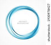 abstract blue wavy circle.wavy... | Shutterstock .eps vector #1930978427