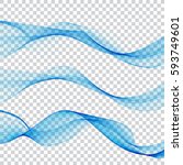 abstract blue abstract waves... | Shutterstock .eps vector #593749601
