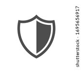 shield protection icon isolated ... | Shutterstock .eps vector #1695656917