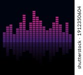 frequency audio waveform  music ... | Shutterstock .eps vector #1912350604