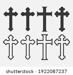 set of christian cross icon... | Shutterstock .eps vector #1922087237