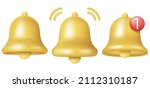 3d notification bell icon.... | Shutterstock .eps vector #2112310187