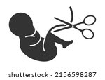fetus icon. prenatal human... | Shutterstock .eps vector #2156598287
