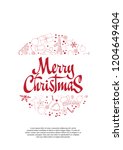 merry christmas card with... | Shutterstock .eps vector #1204649404