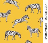 watercolor pattern with zebra... | Shutterstock . vector #1539312614