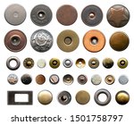 Set Of Different Metal Buttons...