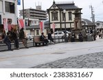 Small photo of Matsuyama, ehimejapan - August 20 2023: Many tourists visit in August, to tourist attractions such as Dogo Onsen Matsuyama Japan.