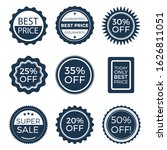 vintage sale badges set. round... | Shutterstock .eps vector #1626811051