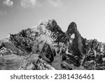 Small photo of Aiguille du Dru mountain in the Mont Blanc massif