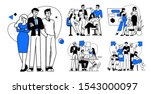 collection of succesfull team... | Shutterstock .eps vector #1543000097
