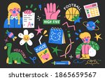 back to school collection of... | Shutterstock .eps vector #1865659567