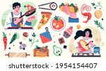 set of illustrations related to ... | Shutterstock .eps vector #1954154407