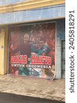 Small photo of Serang,Indonesia-28 december 2023: A campaign poster for Ganjar Pranowo and Mahmud MD ahead of the 2024 elections in Indonesia pasted on a wall
