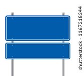 side road blank blue sign. 3d... | Shutterstock .eps vector #1167218344