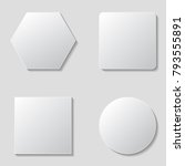 set of white blank button.... | Shutterstock .eps vector #793555891