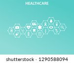 healthcare concept. abstract... | Shutterstock .eps vector #1290588094