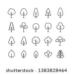 big collection tree. tree line... | Shutterstock .eps vector #1383828464