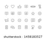 feedback and review web icons... | Shutterstock .eps vector #1458183527