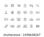 set of 24 e commerce and... | Shutterstock .eps vector #1458638267