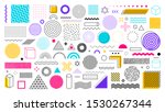 set of 100 geometric shapes.... | Shutterstock .eps vector #1530267344