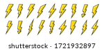 Lightning Icons Set. Thunder...