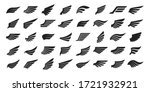 set of black wings icons. wings ... | Shutterstock .eps vector #1721932921