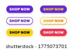 shop now. set of button shop... | Shutterstock .eps vector #1775073701