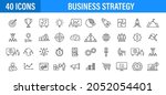 set of 24 business strategy web ... | Shutterstock .eps vector #2052054401