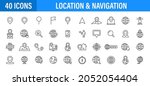 set of 24 navigation and... | Shutterstock .eps vector #2052054404