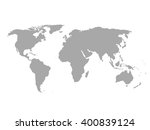 grey political world map  white ... | Shutterstock .eps vector #400839124