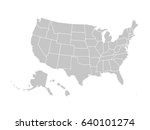 blank similar usa map isolated... | Shutterstock .eps vector #640101274