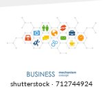 business mechanism concept.... | Shutterstock .eps vector #712744924