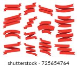 ribbon vector icon set on white ... | Shutterstock .eps vector #725654764
